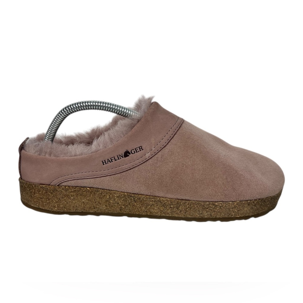 Haflinger Womens US 11 Slip On Clog 42 Casual Shearling Snowbird Rosewood